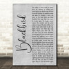 Alter Bridge Blackbird Grey Rustic Script Song Lyric Wall Art Print