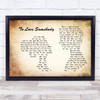 Bee Gees To Love Somebody Man Lady Couple Song Lyric Wall Art Print