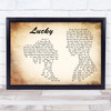 Jason Mraz Lucky Man Lady Couple Song Lyric Wall Art Print