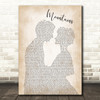 Biffy Clyro Mountains Man Lady Bride Groom Wedding Song Lyric Wall Art Print
