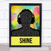 Years & Years Shine Multicolour Man Headphones Song Lyric Wall Art Print