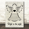 Jam & Spoon Right in the night Music Script Angel Song Lyric Wall Art Print
