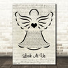Vince Gill Look At Us Music Script Angel Song Lyric Wall Art Print