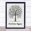 George Michael An Easier Affair Music Script Tree Song Lyric Wall Art Print