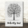 Ryan Adams Nobody Girl Music Script Tree Song Lyric Wall Art Print