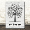 Sam Cooke You Send Me Music Script Tree Song Lyric Wall Art Print