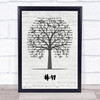 Dave Matthews Band #41 Music Script Tree Song Lyric Wall Art Print