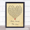 Here Comes The Sun The Beatles Vintage Heart Quote Song Lyric Print