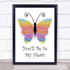 Phil Collins You'll Be In My Heart Rainbow Butterfly Song Lyric Wall Art Print