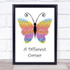 George Michael A Different Corner Rainbow Butterfly Song Lyric Wall Art Print