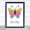 The Lumineers Ho Hey Rainbow Butterfly Song Lyric Wall Art Print