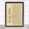 Panic! At The Disco Nearly Witches (Ever Since We Met) Rustic Script Song Lyric Wall Art Print