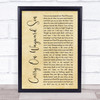 Kansas Carry On Wayward Son Rustic Script Song Lyric Wall Art Print