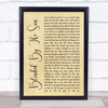 The Seahorses Blinded By The Sun Rustic Script Song Lyric Wall Art Print