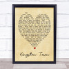 Kingston Town UB40 Vintage Heart Quote Song Lyric Print