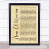 Panic! At The Disco House Of Memories Rustic Script Song Lyric Wall Art Print