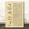 Roger Miller King Of The Road Rustic Script Song Lyric Wall Art Print