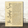 Red Hot Chili Peppers The Zephyr Song Rustic Script Song Lyric Wall Art Print
