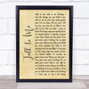 Mickey Gilley Talk to Me Rustic Script Song Lyric Wall Art Print