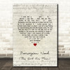 The Beatles Norwegian Wood (This Bird Has Flown) Script Heart Song Lyric Wall Art Print