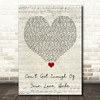 Barry White Can't Get Enough Of Your Love, Babe Script Heart Song Lyric Wall Art Print