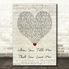 Diana Ross When You Tell Me That You Love Me Script Heart Song Lyric Wall Art Print