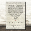 Brothers Osborne I Don't Remember Me (Before You) Script Heart Song Lyric Wall Art Print