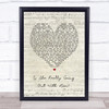 Joe Jackson Is She Really Going Out With Him Script Heart Song Lyric Wall Art Print