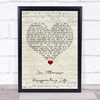 Frightened Rabbit An Otherwise Disappointing Life Script Heart Song Lyric Wall Art Print