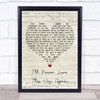 Dionne Warwick I'll Never Love This Way Again Script Heart Song Lyric Wall Art Print