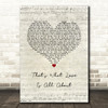 Michael Bolton That's What Love Is All About Script Heart Song Lyric Wall Art Print