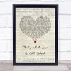 Michael Bolton That's What Love Is All About Script Heart Song Lyric Wall Art Print