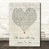 Keith Sweat I'll Give All My Love To You Script Heart Song Lyric Wall Art Print