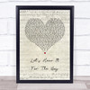 Deniece Williams Let's Hear It For The Boy Script Heart Song Lyric Wall Art Print