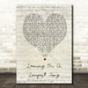 George Formby Leaning On A Lampost Song Script Heart Song Lyric Wall Art Print