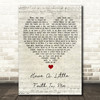 John Hiatt Have A Little Faith In Me Script Heart Song Lyric Wall Art Print