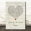 The Kooks Junk Of The Heart (Happy) Script Heart Song Lyric Wall Art Print
