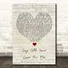 ABBA Lay All Your Love On Me Script Heart Song Lyric Wall Art Print