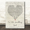 Herman's Hermits I'm Into Something Good Script Heart Song Lyric Wall Art Print