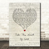 Mandolin Orange Take This Heart Of Gold Script Heart Song Lyric Wall Art Print