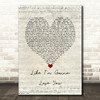 Meghan Trainor & John Legend Like I'm Gonna Lose You Script Heart Song Lyric Wall Art Print