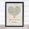 Baby D Let Me Be Your Fantasy Script Heart Song Lyric Wall Art Print