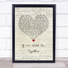 Diana Ross If We Hold On Together Script Heart Song Lyric Wall Art Print