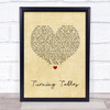 Adele Turning Tables Vintage Heart Song Lyric Quote Print