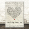 Van Halen Can't Stop Lovin' You Script Heart Song Lyric Wall Art Print