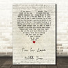 Elizabeth Riordan I'm In Love With You Script Heart Song Lyric Wall Art Print