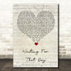 George Michael Waiting For That Day Script Heart Song Lyric Wall Art Print