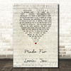 Doug Stone Made For Lovin' You Script Heart Song Lyric Wall Art Print