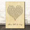 Billy Joel She's Got A Way Vintage Heart Song Lyric Quote Print