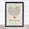 Keisha White The Weakness In Me Script Heart Song Lyric Wall Art Print